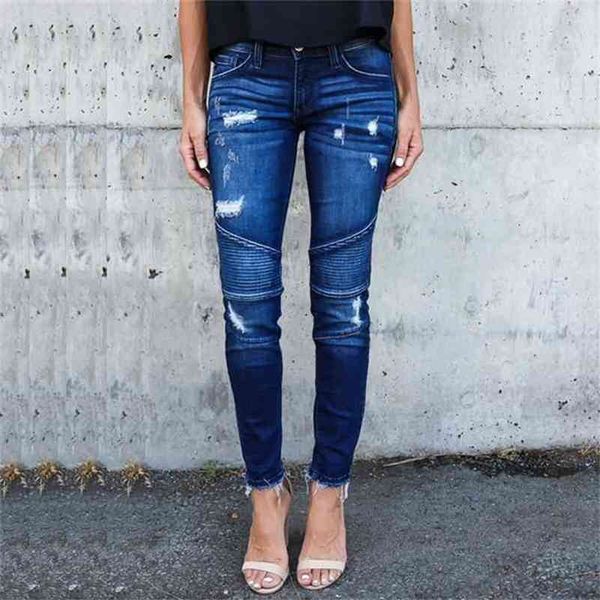classic biker woman jeans push up ripped jeans for women street fashion pants black moto femme pantalon vaqueros mujer blue 210322
classic biker woman jeans push up ripped jeans for women street fashion pants black moto femme pantalon vaqueros mujer blue 210322