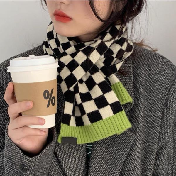 scarves checkboard knitted wool scarf female korean minority joker students in autumn and winter thickened warm spring autu, Blue;gray
scarves checkboard knitted wool scarf female korean minority joker students in autumn and winter thickened warm spring autu, Blue;gray