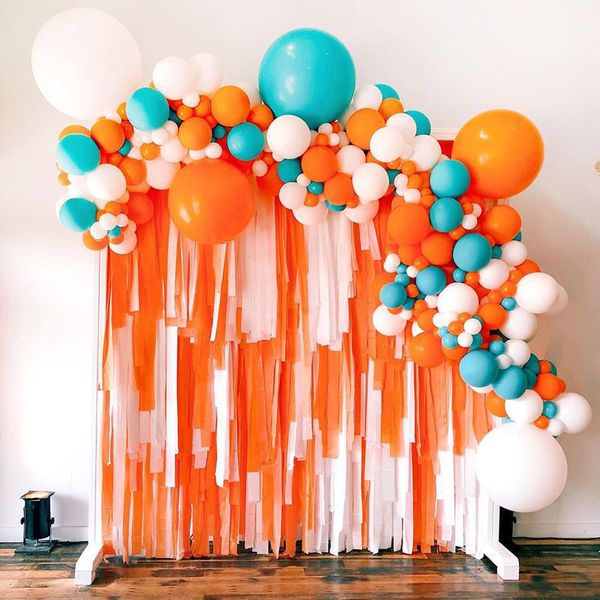 marcaron orange white balloon garland arch set with streamer backdrop for baby shower girl kids halloween birthday party decor
marcaron orange white balloon garland arch set with streamer backdrop for baby shower girl kids halloween birthday party decor