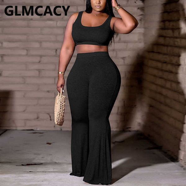women two piece casual solid suits sleeveless crop & bodycon flare pants set 210702, White
women two piece casual solid suits sleeveless crop & bodycon flare pants set 210702, White