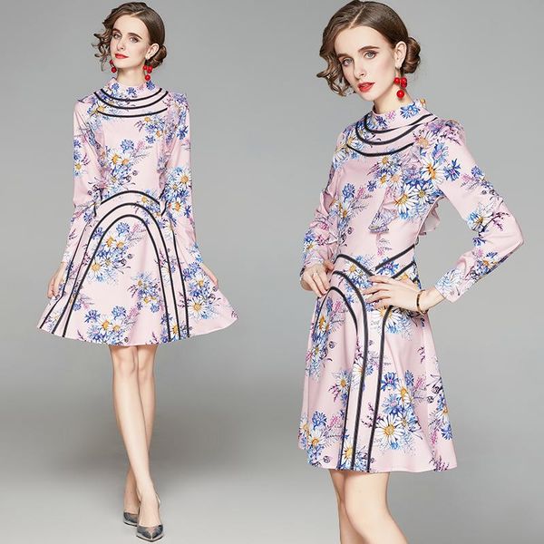 rosa vestidos de mujer sweet mini dress for women party fashion plus size clothing vintage print pink short spring/autumn casual dresses, Black;gray
rosa vestidos de mujer sweet mini dress for women party fashion plus size clothing vintage print pink short spring/autumn casual dresses, Black;gray