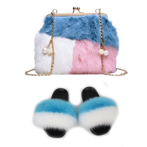 women shoes furry falts comfortable sandals with handbags fluffy slippers and bags real fur slides plush purse sets 2021, Black
women shoes furry falts comfortable sandals with handbags fluffy slippers and bags real fur slides plush purse sets 2021, Black