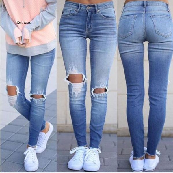 women's jeans blue skinny ripped hole casual women demin trousers slim fit long pants
women's jeans blue skinny ripped hole casual women demin trousers slim fit long pants