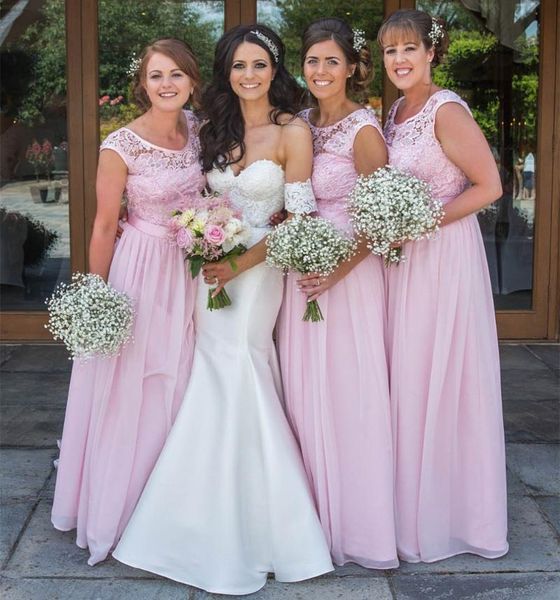 bridesmaid dress pink lace chiffon long bridemaid dresses cap sleeves floor length a-line women formal wedding party custom made, White;pink
bridesmaid dress pink lace chiffon long bridemaid dresses cap sleeves floor length a-line women formal wedding party custom made, White;pink