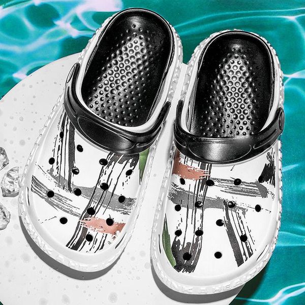 summer casual shoes men's slipper lightweight sand wading non-slip child wrap sandals and thicken garden 28-45, Black
summer casual shoes men's slipper lightweight sand wading non-slip child wrap sandals and thicken garden 28-45, Black