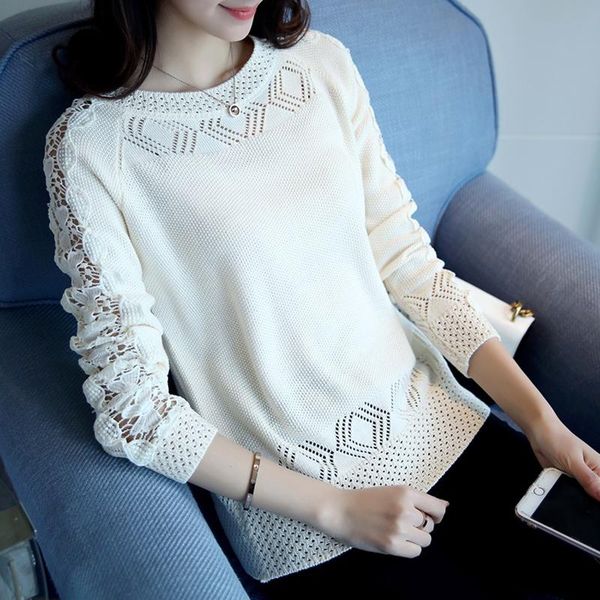 women's sweaters 2021 spring and autumn sweater fashion hollow loose large size base casual flowers solid color qq342, White;black
women's sweaters 2021 spring and autumn sweater fashion hollow loose large size base casual flowers solid color qq342, White;black