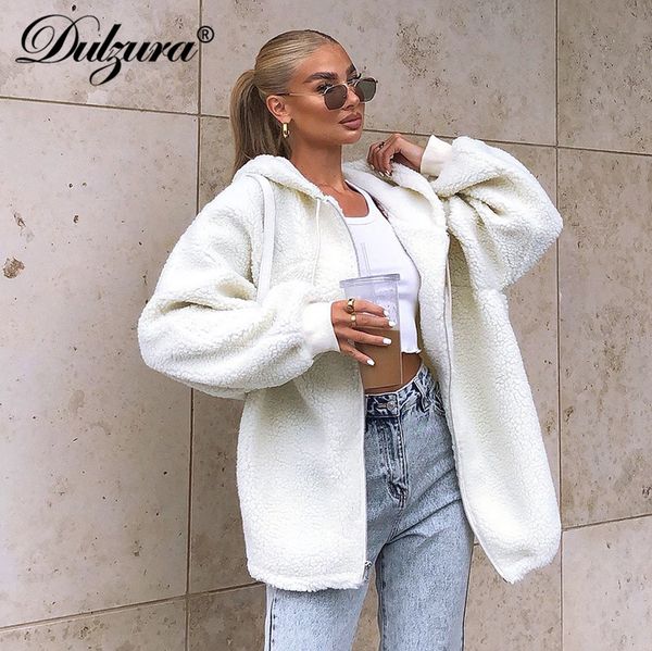 lambswool teddy faux fur women long jacket thick coats zipper hoodies 2021 autumn winter outerwear korean solid clothes, Black;white
lambswool teddy faux fur women long jacket thick coats zipper hoodies 2021 autumn winter outerwear korean solid clothes, Black;white