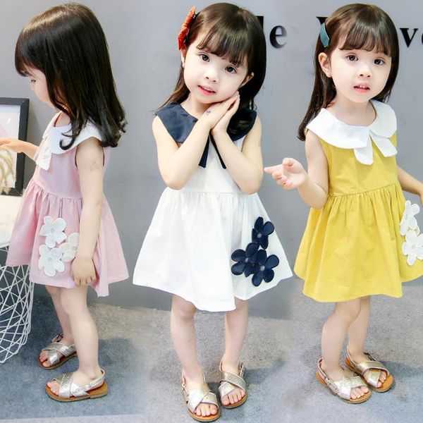 summer kids girls dress cotton sleeveless cute doll collar princess dresses casual toddler children clothing 1- 6 years girl's, Red;yellow
summer kids girls dress cotton sleeveless cute doll collar princess dresses casual toddler children clothing 1- 6 years girl's, Red;yellow