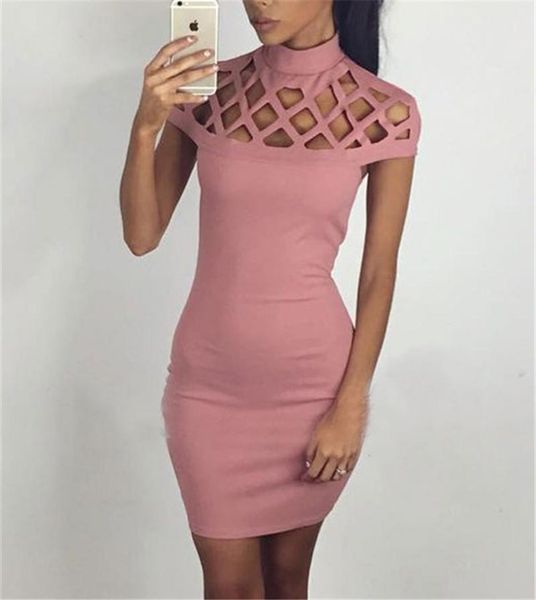 summer ladies party solid hollow mini dress women short sleeve choker high neck bodycon dresses casual, Black;gray
summer ladies party solid hollow mini dress women short sleeve choker high neck bodycon dresses casual, Black;gray