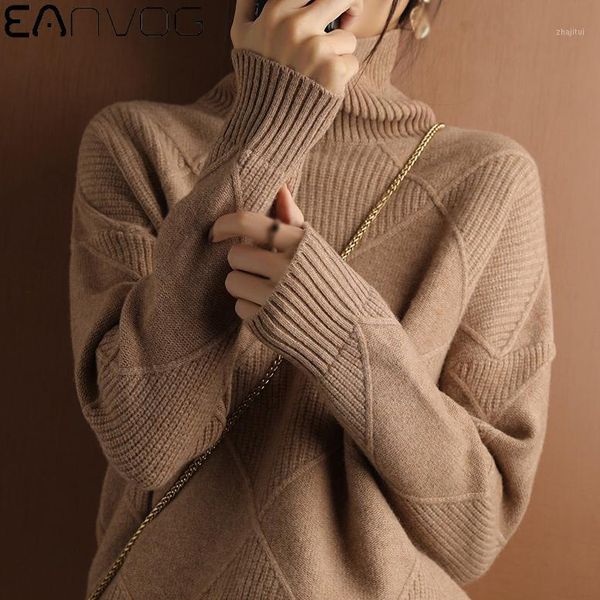 autumn and winter women's pullover sweater thickened warmth fashion knitted wool high collar sweaters, White;black
autumn and winter women's pullover sweater thickened warmth fashion knitted wool high collar sweaters, White;black