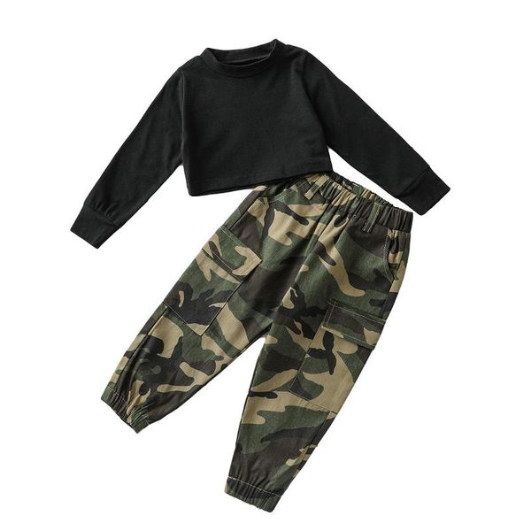 clothing sets baby girl 2pcs kids baby's clothes autumn tracksuit solid color round-neck long sleeves camouflage elastic waist pants, White
clothing sets baby girl 2pcs kids baby's clothes autumn tracksuit solid color round-neck long sleeves camouflage elastic waist pants, White