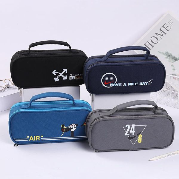 pencil bags portable double zipper case school pen boys bag large capacity student stationery storage gifts
pencil bags portable double zipper case school pen boys bag large capacity student stationery storage gifts