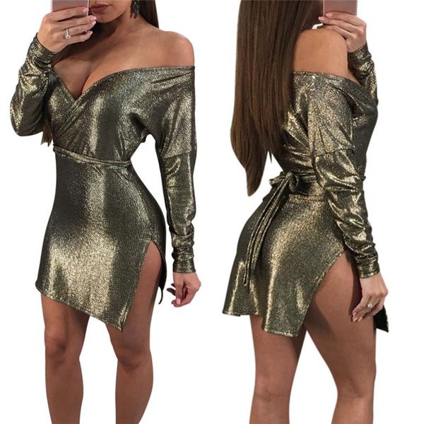 casual dresses 2021 long sleeve glitter dress women winter side split sparkly bodycon mini club short party sashes, Black;gray
casual dresses 2021 long sleeve glitter dress women winter side split sparkly bodycon mini club short party sashes, Black;gray