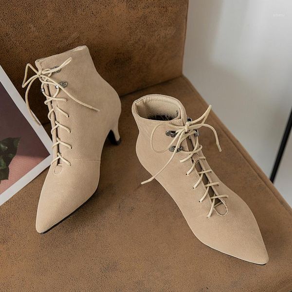 boots yqbtdl 2021 autumn winter stiletto high heel faux nubuck lace up thin heels ankle female gray black lady shoes1
boots yqbtdl 2021 autumn winter stiletto high heel faux nubuck lace up thin heels ankle female gray black lady shoes1
