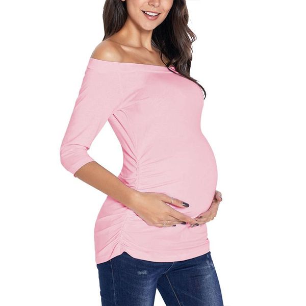 women's t-shirt womens clothes pregnantcy ultra soft 3/4 sleeve and one word neck maternity &tees for pregnant women, White
women's t-shirt womens clothes pregnantcy ultra soft 3/4 sleeve and one word neck maternity &tees for pregnant women, White