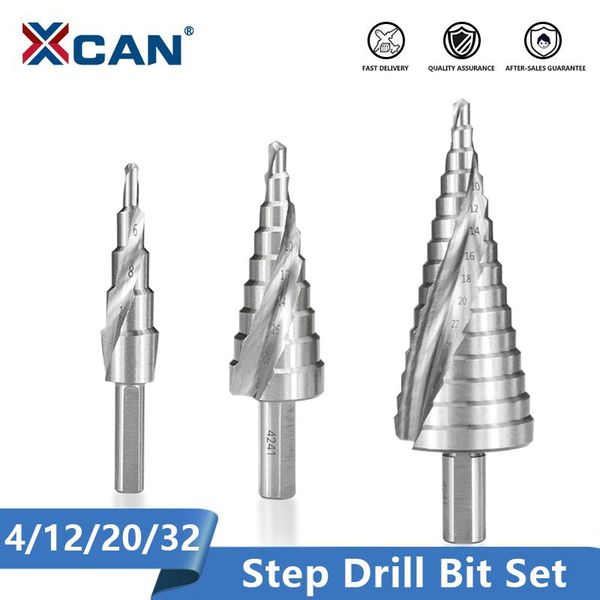 professional drill bits xcan hss step bit 3pcs 4-12 4-20 4-32mm spiral groove wood metal hole cutter round shank cone
professional drill bits xcan hss step bit 3pcs 4-12 4-20 4-32mm spiral groove wood metal hole cutter round shank cone