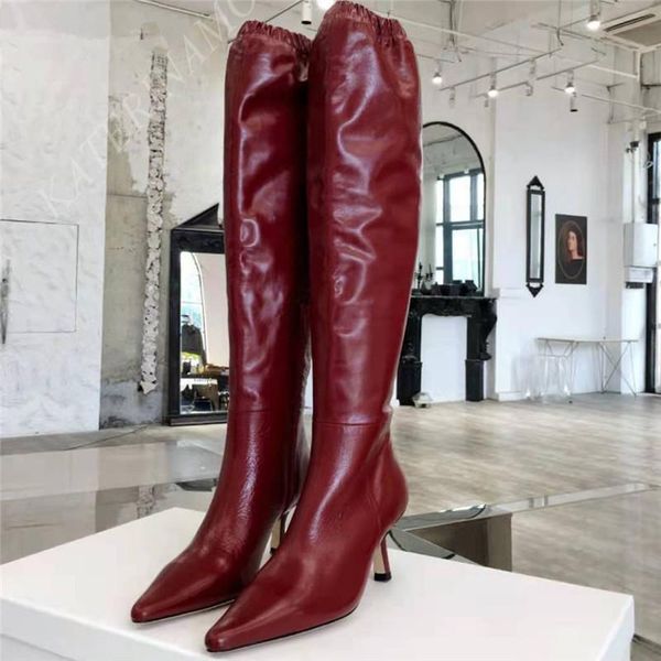 boots elegant women knee high heels real leather stretch modern autumn winter quality ladies shoes long botas, Black
boots elegant women knee high heels real leather stretch modern autumn winter quality ladies shoes long botas, Black
