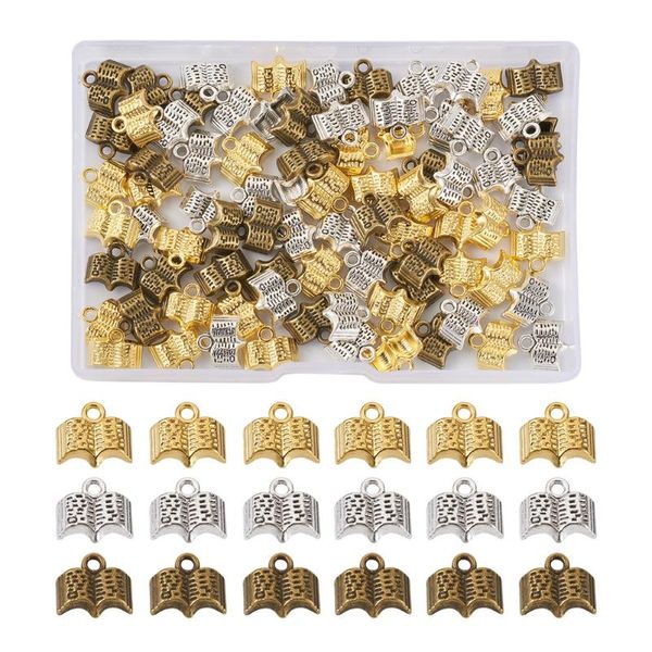charms 150pcs book shape tibetan style alloy pendants for diy earrings necklaces bracelets connectors jewelry making 3 colors, Bronze;silver
charms 150pcs book shape tibetan style alloy pendants for diy earrings necklaces bracelets connectors jewelry making 3 colors, Bronze;silver
