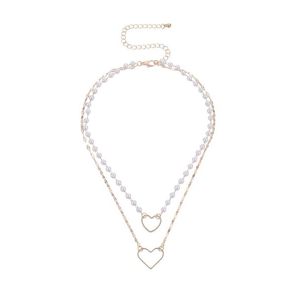 chokers classic luxury white glass bead necklace double layers heart chain choker women colliers necklaces fashion jewelry birthday gift, Golden;silver
chokers classic luxury white glass bead necklace double layers heart chain choker women colliers necklaces fashion jewelry birthday gift, Golden;silver