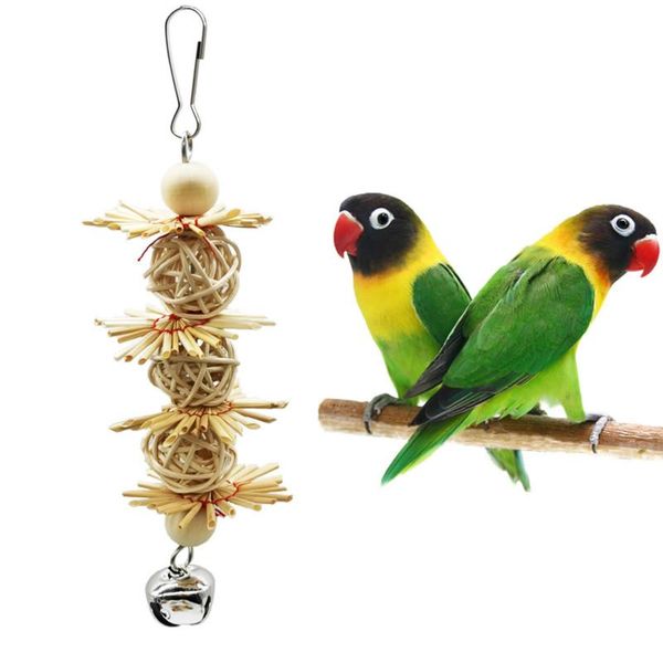other bird supplies 1pcs parrot toy pet log color grass woven rattan ball bell gnawing string
other bird supplies 1pcs parrot toy pet log color grass woven rattan ball bell gnawing string