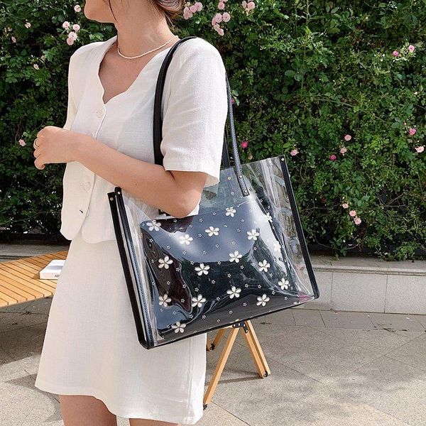evening bags 2021 fashion women transparent daisy pattern shoulder bag hardware chain strap color block messenger handbag composite tote
evening bags 2021 fashion women transparent daisy pattern shoulder bag hardware chain strap color block messenger handbag composite tote