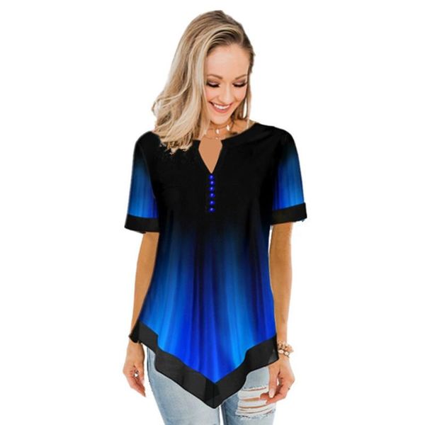 women's t-shirt drop 2021 women print short tshirts summer sale asymmetric hem button detail t shirt split neck casual, White
women's t-shirt drop 2021 women print short tshirts summer sale asymmetric hem button detail t shirt split neck casual, White