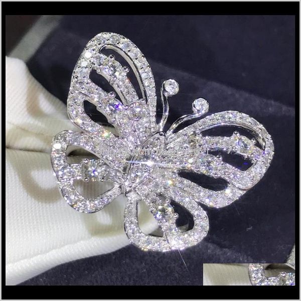 new arrival stunning luxury jewelry shinning 925 sterling silver pave white sapphire cz diamond promise rings wedding butterfly band g t3pnh, Slivery;golden
new arrival stunning luxury jewelry shinning 925 sterling silver pave white sapphire cz diamond promise rings wedding butterfly band g t3pnh, Slivery;golden
