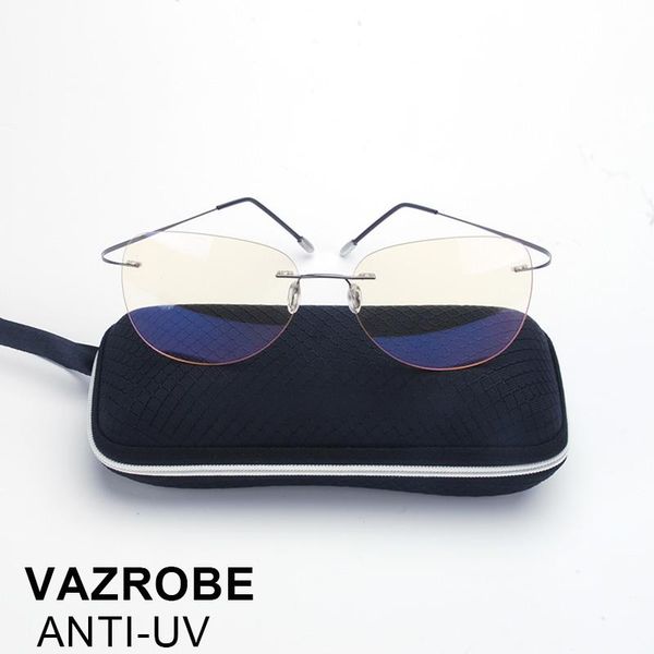 vazrobe (8g) computer glasses men women anti blue light radiation rimless titanium yellow tinted eyewear for work eye protect fashion sungla, Black
vazrobe (8g) computer glasses men women anti blue light radiation rimless titanium yellow tinted eyewear for work eye protect fashion sungla, Black