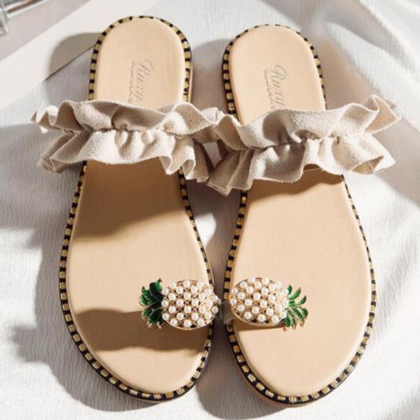 summer women slipper pineapple pearl flat toe bohemian casual fruit beach sandals ladies shoes sandalias de mujer zy357 slippers, Black
summer women slipper pineapple pearl flat toe bohemian casual fruit beach sandals ladies shoes sandalias de mujer zy357 slippers, Black