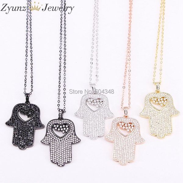 pendant necklaces 5 strands zyz296-9714 hip hop jewelry micro pave cz charm heart hamsa hand necklace cubic zirconia pendants for women, Silver
pendant necklaces 5 strands zyz296-9714 hip hop jewelry micro pave cz charm heart hamsa hand necklace cubic zirconia pendants for women, Silver