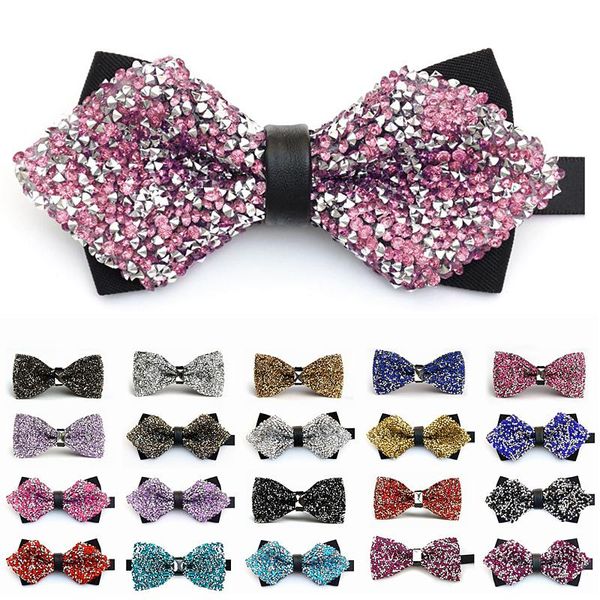 bow ties luxury diamond crystal gem bowties for men fashion wedding party accessories gravatas neckwear banquet male tie without box, Black;gray
bow ties luxury diamond crystal gem bowties for men fashion wedding party accessories gravatas neckwear banquet male tie without box, Black;gray