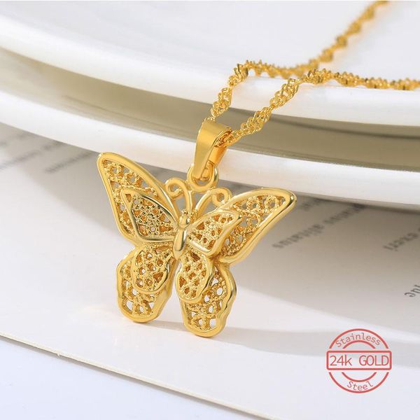 pendant necklaces butterfly for women chic stainless steel choker gold charm clavicle chain pendants necklace fairy jewelry, Silver
pendant necklaces butterfly for women chic stainless steel choker gold charm clavicle chain pendants necklace fairy jewelry, Silver