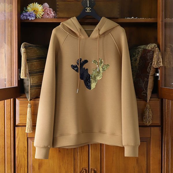 women's hoodies & sweatshirts fashion deer print hooded oversized sweatshirt vintage long sleeve female fleece pullover chic ca2l, Black
women's hoodies & sweatshirts fashion deer print hooded oversized sweatshirt vintage long sleeve female fleece pullover chic ca2l, Black