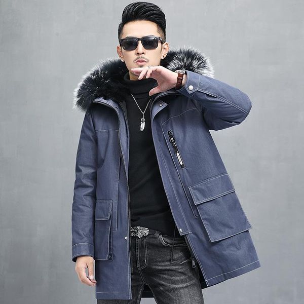 men's leather & faux winter parka with fur hooded big warm raccoon collar parkas male thick liner jacket chaquetas hombre gmm530, Black
men's leather & faux winter parka with fur hooded big warm raccoon collar parkas male thick liner jacket chaquetas hombre gmm530, Black