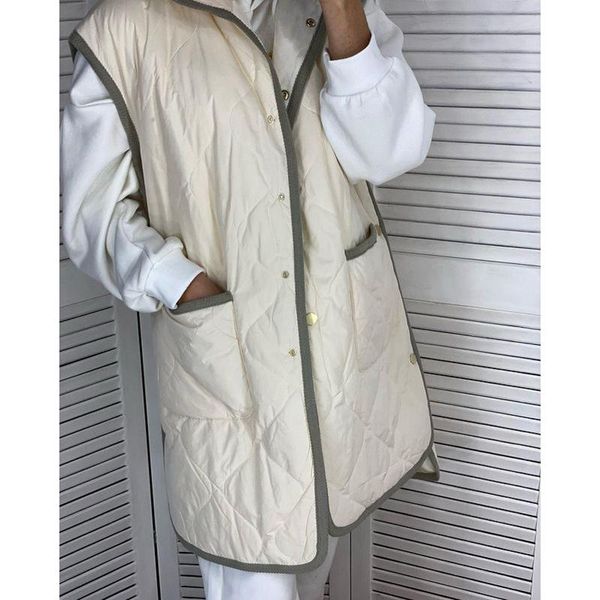 women's vests xmax fashion autumn winter hooded women elegant single breasted pockets long coats wavy quilted ladies, Black;white
women's vests xmax fashion autumn winter hooded women elegant single breasted pockets long coats wavy quilted ladies, Black;white