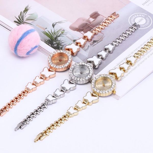 fashion trend women versatile butterfly oil dripping white with diamond bracelet watch personality student watches wristwatches, Slivery;brown
fashion trend women versatile butterfly oil dripping white with diamond bracelet watch personality student watches wristwatches, Slivery;brown