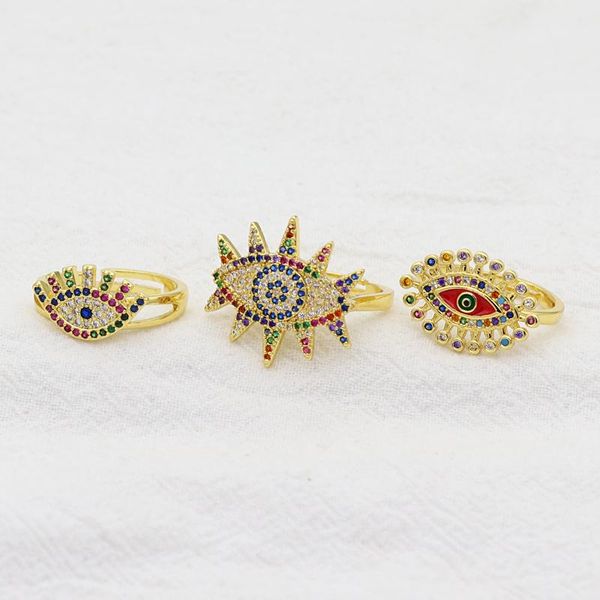 wedding rings bohemian rainbow color zirconia gold ring for women crown blue evil eye open adjustable party jewelry gift, Slivery;golden
wedding rings bohemian rainbow color zirconia gold ring for women crown blue evil eye open adjustable party jewelry gift, Slivery;golden
