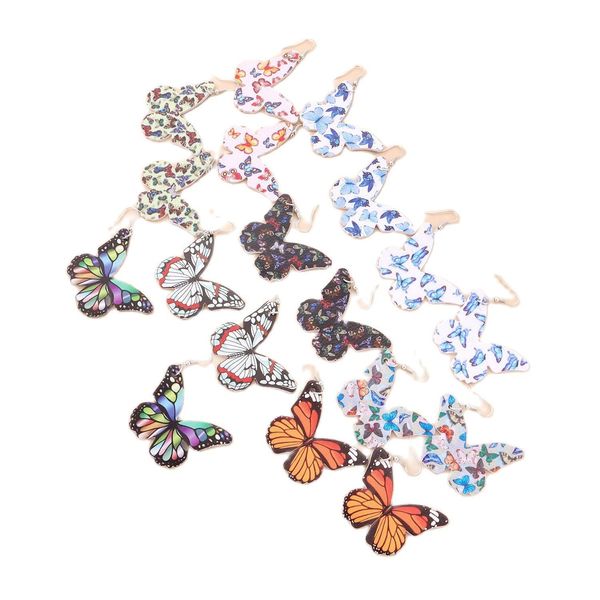 double-sided printing butterfly leather women fashion ear hook combination earrings, Golden
double-sided printing butterfly leather women fashion ear hook combination earrings, Golden