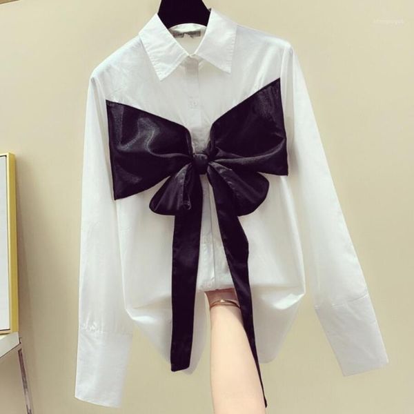 spring ol white shirt women loose bow stitching long sleeve blouse women's blouses & shirts
spring ol white shirt women loose bow stitching long sleeve blouse women's blouses & shirts