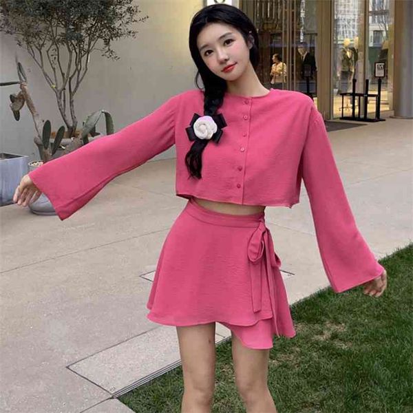 vetement femme cute sweet two piece set women crop + mini skirt suits summer fashion female 2 ensemble 210514, White
vetement femme cute sweet two piece set women crop + mini skirt suits summer fashion female 2 ensemble 210514, White