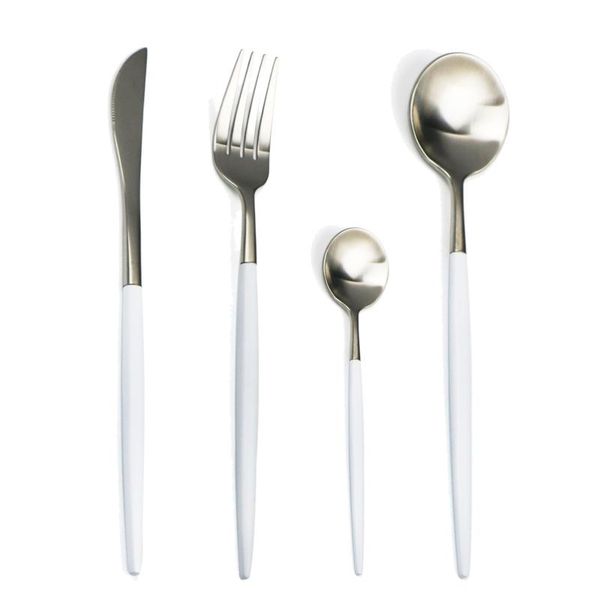 pcs white dinnerware set 304 stainless steel cutlery dinner silverware flat steak knife fork teaspoon party gift dropship flatware sets
pcs white dinnerware set 304 stainless steel cutlery dinner silverware flat steak knife fork teaspoon party gift dropship flatware sets