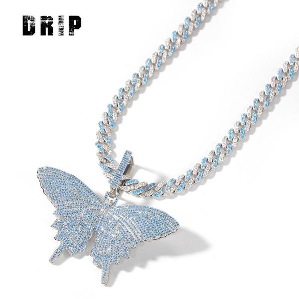 pendant necklaces butterfly cuban choker chain necklace , blinged iced micro paved 8mm s-link miami, Silver
pendant necklaces butterfly cuban choker chain necklace , blinged iced micro paved 8mm s-link miami, Silver