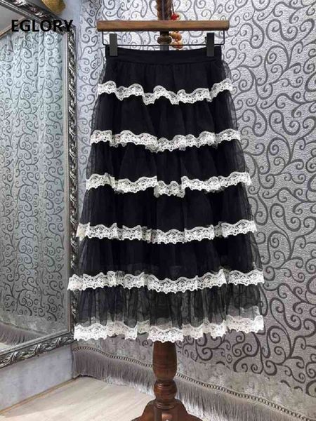 skirts spring summer fashion long skirt women white cascading ruffle lace patchwork mid-calf length casual skirt, Black
skirts spring summer fashion long skirt women white cascading ruffle lace patchwork mid-calf length casual skirt, Black