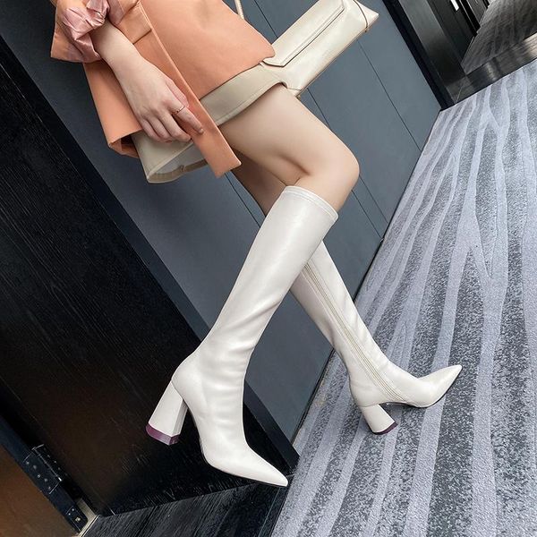 boots magical2021 double song pointed heeled knight's women's thi heel high elastic white korean of thin, Black
boots magical2021 double song pointed heeled knight's women's thi heel high elastic white korean of thin, Black