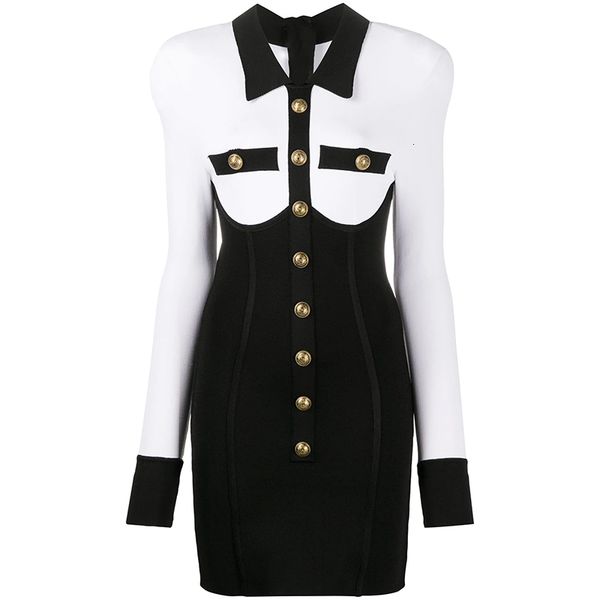 casual dresses dressed as a designer for women, dress autumn and winter, long sleeve, adorned with color block mesh buttons, wica, Black;gray
casual dresses dressed as a designer for women, dress autumn and winter, long sleeve, adorned with color block mesh buttons, wica, Black;gray