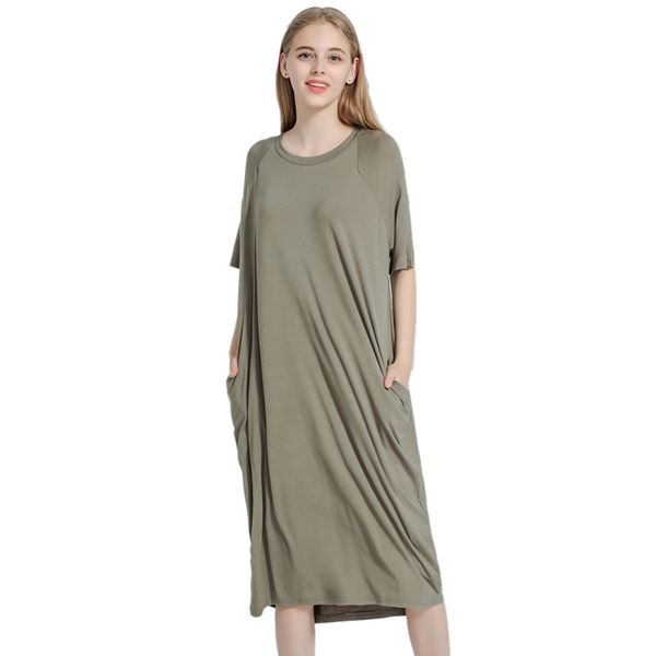 women's sleepwear plus size nightgowns soft modal long nightdress female nightwear women loose elastic, Black;red
women's sleepwear plus size nightgowns soft modal long nightdress female nightwear women loose elastic, Black;red