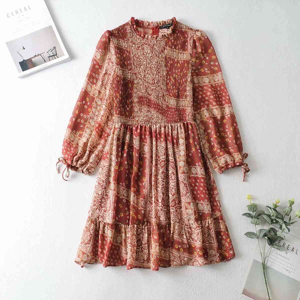 paris girl women o neck bohemian printed dresses bow tie lantern sleeve ruffles party a-line vintage mini vestidos 210524, Black;gray
paris girl women o neck bohemian printed dresses bow tie lantern sleeve ruffles party a-line vintage mini vestidos 210524, Black;gray