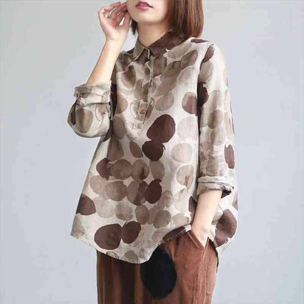 spring women shirts plus size long sleeve cotton linen button casual shirts vintage polka dot print vintage blouses p11, White
spring women shirts plus size long sleeve cotton linen button casual shirts vintage polka dot print vintage blouses p11, White