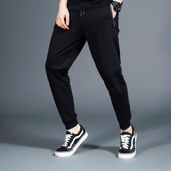 brand autumn pants men's trousers pure colors casual for male small feet haren, Black
brand autumn pants men's trousers pure colors casual for male small feet haren, Black