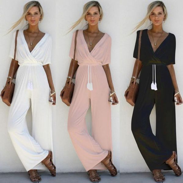 women jumpsuit romper short sleeve v neck casual playsuit overalls ladies wide leg loose playsuit party ladies lace up jumpsuit 210422, Black;white
women jumpsuit romper short sleeve v neck casual playsuit overalls ladies wide leg loose playsuit party ladies lace up jumpsuit 210422, Black;white